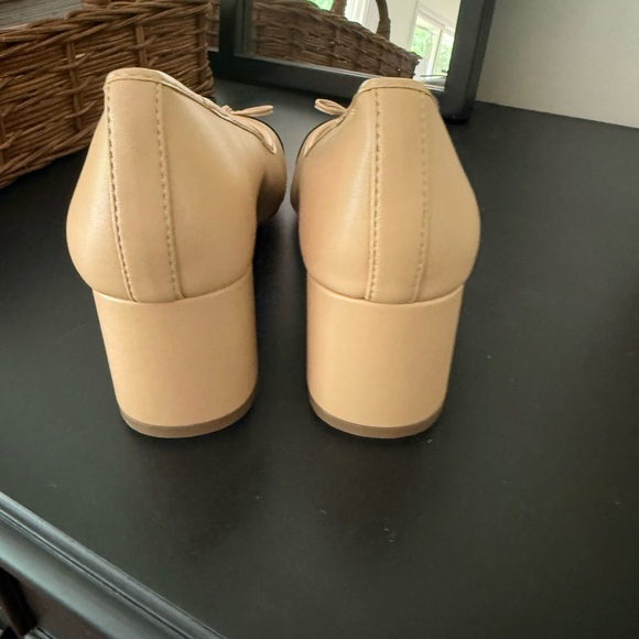 J. Crew Tan and Black Cap-Toe Block Heels - Picture 5 of 7
